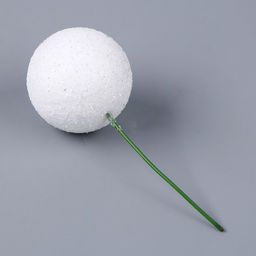 Фигурка для поделок и декора на проволоке «Шар», набор 10 шт., размер 1 шт. — 4×11 см, цвет белый