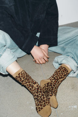 ANIMAL PRINT JACQUARD SOCKS