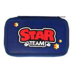Пенал школьный, 2 секции, 12.5×20.5×4 см, Stars team