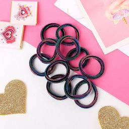 Цена за 3 шт. Резинки для волос «Махрушка», набор 12 шт., полосы перелив, 2.5 см