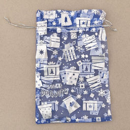 Цена за 20 шт. Мешочек подарочный органза Зимние радости, 16 24 см +/- 1.5 см - Дарите счастье фото 2