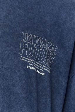 TRENDYOL MAN Antrasit Oversize/Genis Kesim Soluk Efektli Yaz? Bask?l? %100 Pamuklu T-Shirt TMNSS24TS00043 - Trendyolmilla фото 6