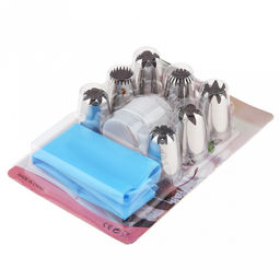 Кондитерский набор 9 предметов Букет: мешок для крема п/эт 32см, насадка из нержавеющей стали - 7 штук, широкие, открытые, д3см, h4,3см; фиксатор винтовой для насадок пластик, на блистере 18х11,8х4,5см (Китай) - Домашняя мода фото 3