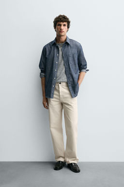 STRAIGHT-LEG CHINO TROUSERS