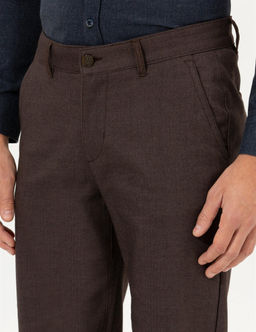 Kahverengi Regular Fit Kanvas Pantolon - Pierre cardin фото 6