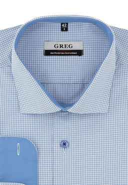 Сорочка мужская длинный рукав GREG 225/139/MAK/ZN/1