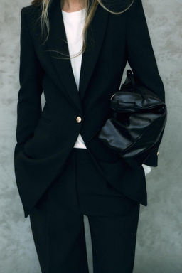 LONG BLAZER WITH SHOULDER PADS - Zara фото 3