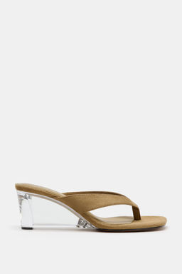 SANDALIA CU?A TRANSPARENTE / Marr?n Arena - Zara фото 2