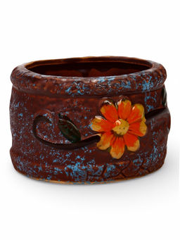 Декоративный горшок для цветов «Цветок», 8×10×10 см, керамический, Greengo