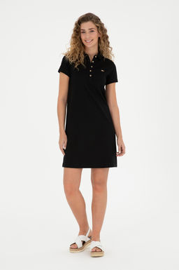 Женское черное трикотажное платье Неожиданная скидка в корзине - U.s. polo assn фото 4