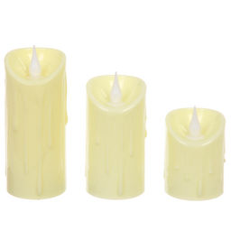 Сувенир с подсветкой "Свеча - Сказка" 5*7/9/12,5 см (набор 3 шт)