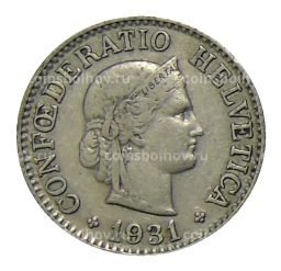 10 раппенов 1931 года Швейцария