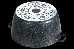 Кастрюля 10л. 320/160 Гранит лит/руч. с кр. (п/у), к323аг