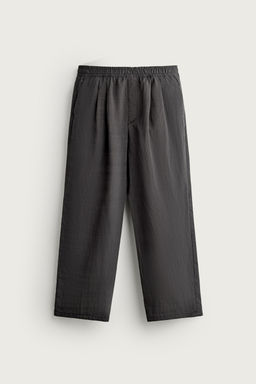 PANTAL?N FLUIDO RELAXED FIT RAYAS / Gris antracita - Zara фото 5