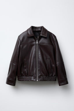 FAUX LEATHER BOMBER JACKET - Zara фото 8