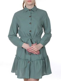 806 Платье хлопковое с рюшами Fashion