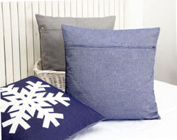 По/Чехол на подушку ALTRO арт.ТК5060-01 СНЕЖИНКА (фон синий)