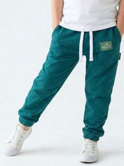 Спортивные штаны на резинке 22-9816 зеленый - Mini maxi фото 3