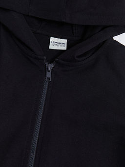 Kap??onlu Basic Uzun Kollu Erkek ?ocuk Fermuarl? Sweatshirt - Waikiki фото 3