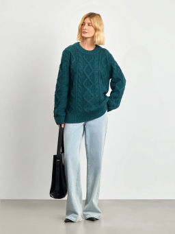 Джемпер с узорной вязкой B2876/hironel - Emka фото 9