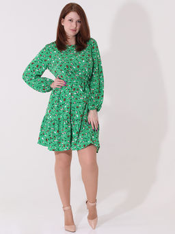 Платье зеленое в мелкий цветок - Almond фото 7