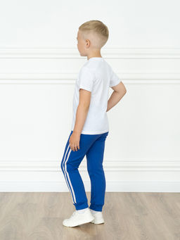 Штанишки детские васильковые с лампасами