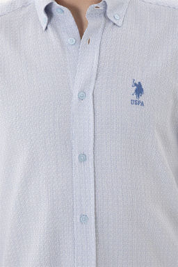 Мужская темно-синяя рубашка с длинным рукавом - U.s. polo assn фото 7