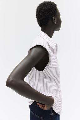 Camisa sin mangas con hombreras - H&m фото 4