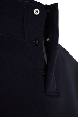 TRENDYOL MAN Siyah Oversize/Genis Kesim C?tc?tl? Renk Ici Polar Pamuklu Sweatshirt TMNAW24SW00160 - Trendyolmilla фото 7