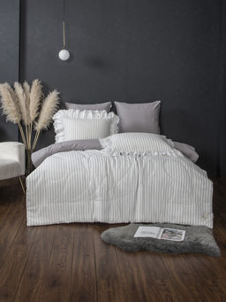 Stripe Muslin lace (серебро платина) комплект