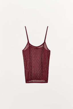 CHUNKY KNIT STRAPPY TOP - Zara фото 4