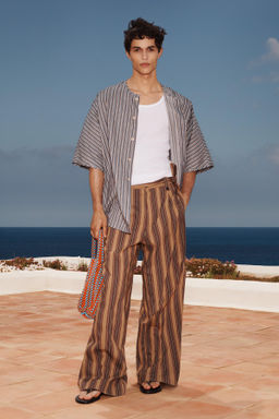 LIMITED EDITION STRIPED TROUSERS WITH BELT