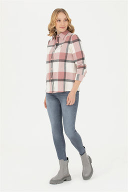 Женская пудровая рубашка с длинным рукавом Неожиданная скидка в корзине - U.s. polo assn фото 4