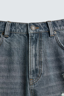 RIPPED DENIM BERMUDA SHORTS - Zara фото 8
