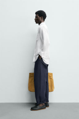 CAMISA REGULAR FIT LINO - LYOCELL / Blanco - Zara фото 4
