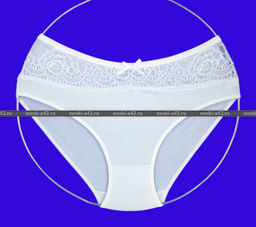 Цена за 3 шт. Трусы женские Турция с кружевом высокая посадка Неделька - 3 шт. №8 АССОРТИ р. 2XL (50-52)