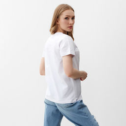 Футболка женская Let's go, белая, размер 46