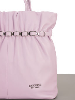 LACCOMA сумка Y1750-лавандовый натуральная кожа хлопок фото 3