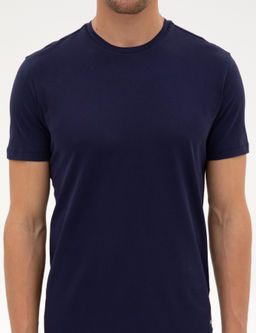 Lacivert Slim Fit Basic Ti__rt - Pierre cardin фото 6