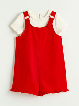 K?z ?ocuk D?z Salopet Elbise