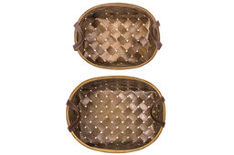 Набор 2 корзин 1 корзинка 35*28*22 см, 1 корзинка 30,5*24,5*20 см, коричневый