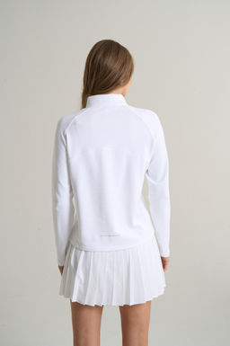 Лонгслив half-zip утепленный Белый ANTA RUNNING LS Tee фото 6