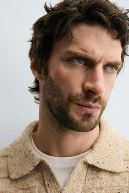 100% WOOL KNIT POLO SHIRT WITH BUTTONS - Zara фото 4