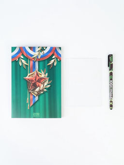 Подарочный набор, ежедневник А5, 80 л., наклейки, ручка Первому во всем - Artfox фото 5