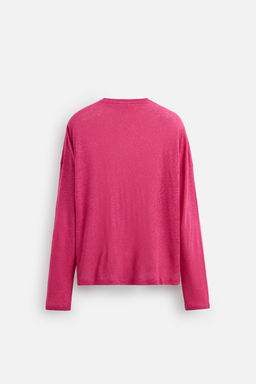 VISCOSE - LINEN T-SHIRT - Zara фото 4