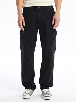 700 Straight Fit Erkek Kargo Jean Pantolon