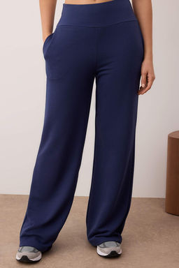 Lacivert Ince Ekstra Yuksek Bel Wide Leg/Genis Kesim Pantolon TWOAW25PL00026