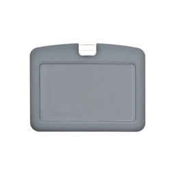 Цена за 5 шт. Бейдж горизонтальный, внешний 100х79 мм, внутренний 85х54 мм, силиконовый, серый