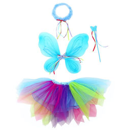 Карнавальный набор Фея, 4 предмета: юбка, крылья, жезл, нимб