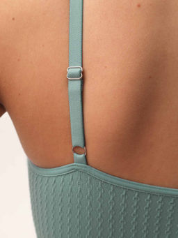 Топ женский на тонких бретелях с плетением цепочка HOME COLLECTION - Rossoporpora фото 77